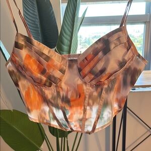 Colorful Satin Corset Top